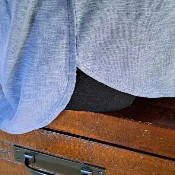 NWT Kirkland Signature 3/4 Sleeved T-shirt Blue Slub Knit Tee Ladies Medium - Picture 10 of 13